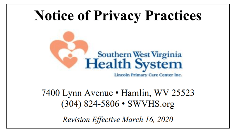 Privacy Practices Southern West Virginia Health System